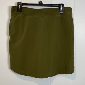 Eddie Bauer Skort w/ Pockets sz L Large Active Hiking Outdoor Olive Green Comfy